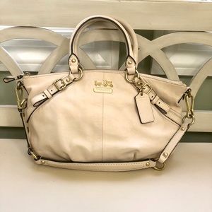 White Leather Coach Bag